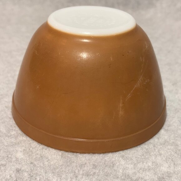 Vintage PYREX Bowl Brown #401 Nesting Mixing Ovenware Kitchen Made in USA - Picture 6 of 8